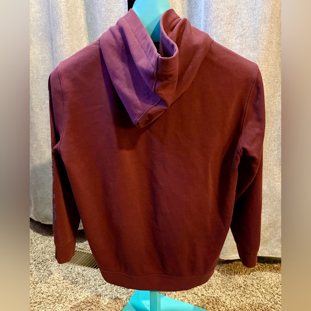 Ladies Vans Maroon Hoodie with Checkered Logo - size XL - Picture 2 of 4
